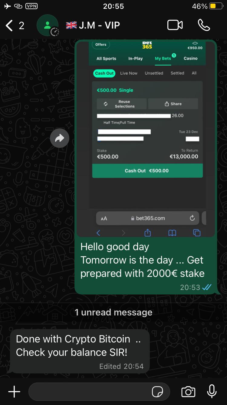 whats app proof fixed matches